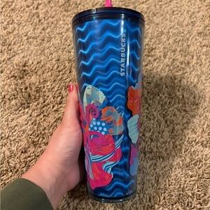 Starbucks Blue Wave Tropic Summer 2024 cold cup tumbler